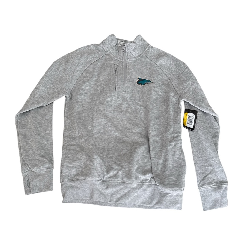 NWT, BSN Sports Men’s‎ Fleece Quarter Zip Sweatshirt, Grey, S, X25